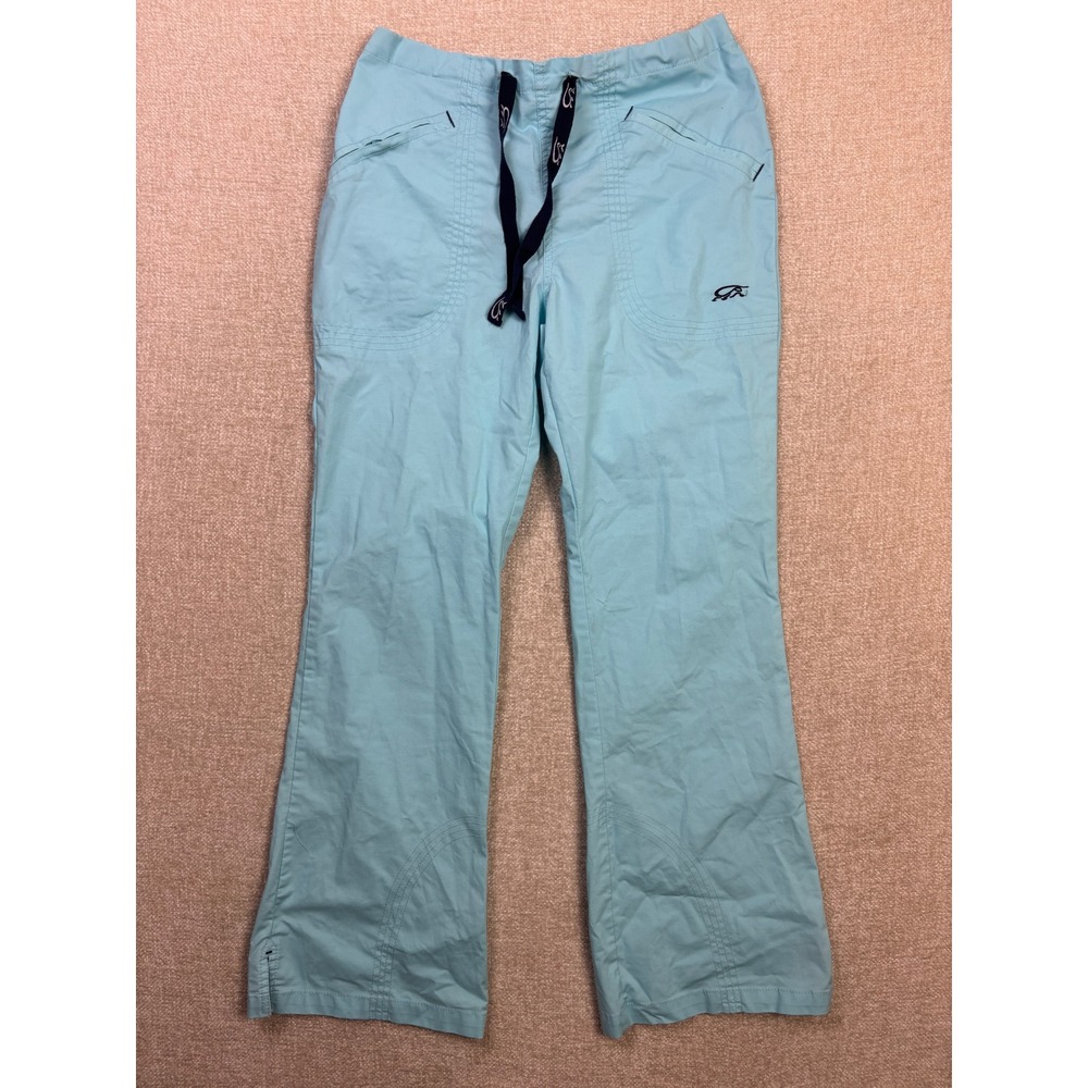 IguanaMed 5500 Women Blue Scrub Pants Elastic Waist Drawstring Size S Small